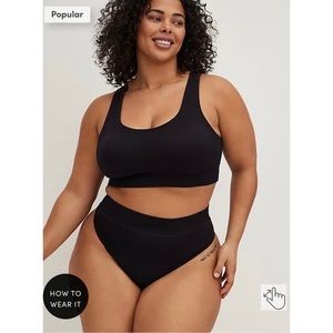 Torrid Rib Knit Black bralette